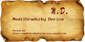 Medzihradszky Dorina névjegykártya