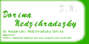 dorina medzihradszky business card